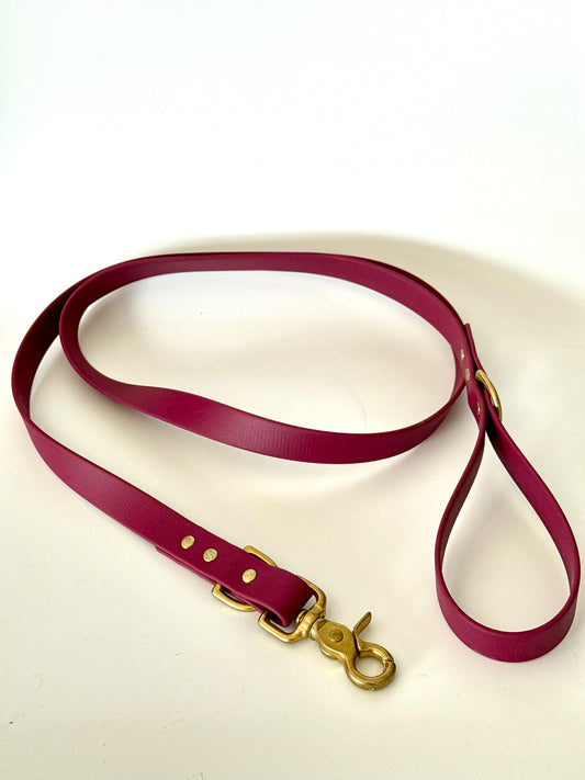 Laisse simple en Biothane - Vin - 1m40